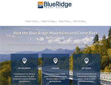 Tablet Screenshot of blueridgetravelguide.com